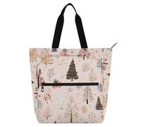 aidingzhi Lindas bolsas de mano para niños, niñas y adultos, árboles de safari, melocotón, grande, resistente, reutilizable, bolsa de libros de biblioteca, bolsa de comestibles para la universidad