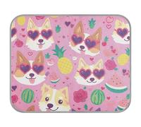 aidingzhi Lovely Cute Dogs - Alfombrilla de refrigeración para perros para el día de San Valentín, almohadilla de hielo de refrigeración al aire libre para pollo, plegable, 22 x 27.6 pulgadas