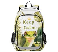 aidingzhi Mochila para niños de 8 a 12 años: bolsas ligeras para libros para niños y niñas de 6º grado en varios colores - animal verde Keep Calm
