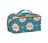 aidingzhi Neceser con divisores, elegante, de viaje, vertical, independiente, con diseño de flores y flores de cultura china