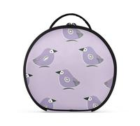 aidingzhi Oliver Jeffers Style Kiwi Jade Bird Design - Bolsas de cosméticos con compartimentos y asa, elegante estuche de maquillaje con separadores ajustables de 11 pulgadas