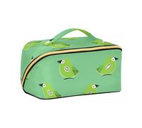 aidingzhi Oliver Jeffers Style Kiwi Jade Bird Design Green Neceser con divisores elegantes bolsas de cosméticos de viaje para mujeres verticales independientes