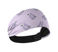 aidingzhi Oliver Jeffers Style Kiwi Jade Bird Design Purple Lilac - Diadema elástica para el sudor para uso diario, maquillaje, entrenamientos, deportes atléticos