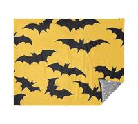 aidingzhi Silhouette - Manta portátil para mujer, diseño de murciélagos negros, para Halloween, 139 x 178 cm, decoración del hogar