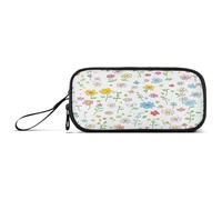 aidingzhi Simple Summer Little Bloom - Bolsa de almacenamiento de nailon con cremallera de alta capacidad para niños de escuela secundaria