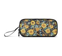 aidingzhi Sunflowers Nature - Estuche de almacenamiento para lápices de nailon de gran capacidad para la escuela, bolsa de papelería para mujeres escolares, girasoles naturaleza, 1 talla, Papelería