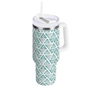 aidingzhi Vaso Coldee de acero inoxidable de 40 onzas con tapa y pajilla, botella de agua de boca ancha, taza térmica al vacío para escuela, deportes, guardería, campamento y más
