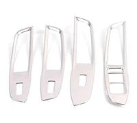 AIDIRui Para MG ZS 2017-2021 Cubierta de interruptor de botón de ventana de coche de elevación de vidrio Accesorios de decoración de acero inoxidable