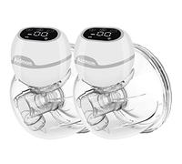 Aidmom Extractor de leche eléctrico portátil con doble manos libres, 3 modos y pantalla táctil HD de 9 niveles, viene con bridas de 19 mm, 21 mm, 24 mm, 28 mm
