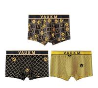 Aidodmom Vaukm 3PCS Resumen Lujo Transpirable magnético de Lujo para Hombres, Ropas Interior de Masaje energético magnético, Calzoncillos de Ropa Interior Suave y cómoda, seco rápido