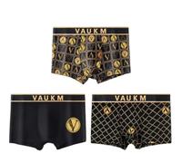 Aidodmom Vaukm 3PCS Resumen Lujo Transpirable magnético de Lujo para Hombres, Ropas Interior de Masaje energético magnético, Calzoncillos de Ropa Interior Suave y cómoda, seco rápido