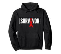 Aids Survivor VIH Red Ribbon Aids Warrior - Día Mundial del SIDA Sudadera con Capucha