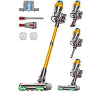 AIDTIPS Aspiradora inalámbrica, 650 W/55 KPA/70 minutos para el hogar con cepillo autónomo, antienredos, pantalla inteligente y aspiradora inalámbrica de 1.8 L para pelo de mascotas/alfombras