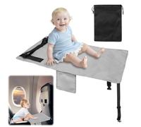 AIDUCHO Extensión de asiento de avión para niños, portátil, cuna de avión, plegable, avión para niños, reposapiés, cuna de viaje para niños pequeños (Gris)