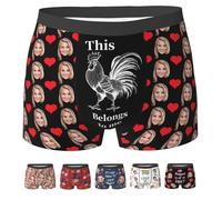 Aiebill Boxers personalizados para hombre, marido, novio, padre, divertidos y personalizados, regalo para él, Estilo 1, L