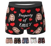 Aiebill Boxers personalizados para hombres, marido, novio, padre, divertidos y personalizados, regalo para él, estilo 9, XS