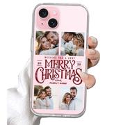 Aiebill Funda personalizada de 4 fotos para iPhone SE, 7, 6S, 8, XS, 11, 12, Mini, 13, Pro Max, 14 Plus, 15, 16, 17 Air, personalizable, con texto, ideal para pareja