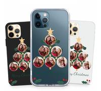 Aiebill Funda personalizada de 6 fotos para iPhone SE, 7, 6S, 8, XS, 11, 12, Mini, 13, Pro Max, 14 Plus, 15, 16, 17 Air, personalizable, con texto, ideal para pareja