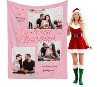 Aiebill Manta con foto artística personalizada, regalos de Año Nuevo, invierno