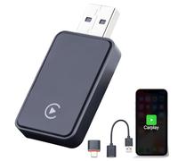 Aieloar Adaptador CarPlay Inalámbrico 2024 - Conexión Instantánea en 5 Segundos, Diseño en Aleación de Aluminio para iPhone (iOS 10+), Compatible con Coches con CarPlay Original 2017-2025