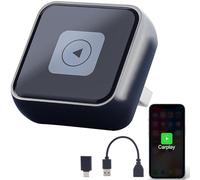Aieloar Adaptador CarPlay Inalámbrico 2024 - Conexión Instantánea para iPhone (iOS 10+), Conector USB de 90° Anti-Enredos, Plug&Play para Coches con CarPlay Original 2017-2025