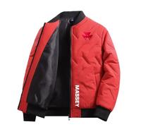 Aienviaoe Down Jacket Chaqueta acolchada MAS-SEY FER-GUSON, Abrigo con capucha Otoño Invierno, Hombre Chaquetas Invierno De Montaña, lluviosos(Red,S)