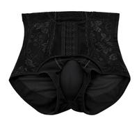 AIEOE Gaff Ropa Interior Transgénero Abdominal Bragas para Buena Silueta Crossdresser Tucking Underwear, Negro , L