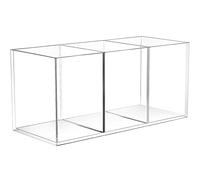 Aieraczy Organizador de bolígrafos, 3 compartimentos, portalápices para niños, soporte para bolígrafos, escritorio, caja de lápices, acrílico, organizador de lápices, soporte para pinceles