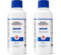 AIESI® Agua Oxigenada Ph.Eur. desinfectante (2x250 ml) con tapa de seguridad para niños, Made in Italy