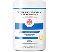 AIESI® Crema Base hidrófila con Vitamina E (1 kg), Crema hidratante reestructurante para rostro y cuerpo ideal para piel seca, Uso farmacéutico, cosmético y dermatológico, Made in Italy
