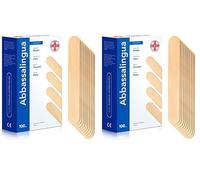 AIESI® Depresores de madera NO ESTERILES de un solo uso (Paquete de 200 piezas)