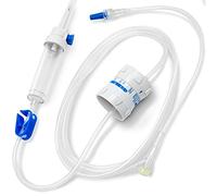 AIESI® Set de infusión desechables bidireccionales estériles con regulador de flujo micro de alta precisión de 60 g/ml y conexión luer lock sin aguja HOSPIFLOW MICRO (Paquete de 10 piezas)
