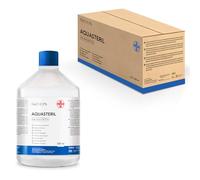 AIESI® Solución salina fisiológica para lavado e irrigación nasal 500 ml estéril con tapón resellable AQUASTERIL (Envase de 10 piezas), Cloruro de sodio 0,9%