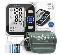 AIESI® Tensiómetro digital de brazo profesional automático para adultos A6, Pilas, 120 memorias, Adaptador de red y USB, Garantía de 24 meses