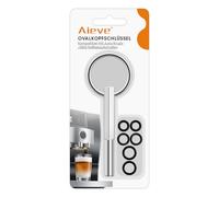 AIEVE Llave de cabeza ovalada con llavero, cabeza ovalada, herramienta de reparación compatible con máquinas de café Jura/Krups Siziliana/AEG (para quitar tornillos)