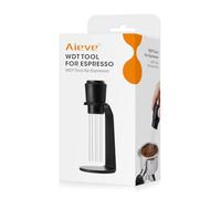 Aieve WDT Tool Espresso, herramienta de distribución, accesorios de espresso, agitador de café de 10 agujas con soporte para barista (fácil de usar de instalación de 2 maneras)