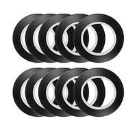 AIEX 10 piezas Cinta de gráfico gráfico, Art Tape, cintas de marcado de rejilla, cinta de rejilla de pizarra, cinta adhesiva, (negro, ancho 3 mm)