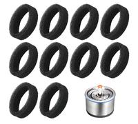 AIEX 10 Piezas Esponja Filtro Fuente Gatos, Redonda Reemplazo de Esponja de Fuente para Mascotas para Fuentes de Gatos de 2,2 L/2,5 L Esponjas de Prefiltro para Agua Potable para Mascotas (Negro)