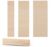 AIEX 150 piezas 30,5cm Varillas de Madera Manualidades, Palillos de Madera Natural Tiras de Madera Sin Terminar Tacos de Madera Palos de Madera para Manualidades, 3 Tamaños 2,3,4 mm