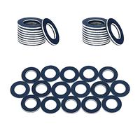 AIEX 15pez 12 mm Tapón Drenaje Aceite, Tapón Drenaje Aceite Motor Arandelas Cobre Carter Aplastamiento Junta Tapón Aceite Arandelas de Tapón de Drenaje de Aceite para Toyota/Lexus Scion (Azul)