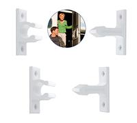 AIEX 2 Pares de Puerta Caravana Exterior, Kit de Retenedor Puerta Caravana de Plástico, Retenedor de Puerta Autocaravana para Caravanas, Autocaravanas, Persianas, Puertas, Armarios (Blanco)