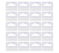 AIEX 200 Piezas Transparente Autoadhesivo Pestañas Colgantes, Pestañas Colgantes con Agujeros de Ranura para Artículos Para Venta, Pantalla al por menor en Tienda (4.5x4cm)