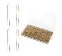 AIEX 200uds Horquilla en Forma de U, Pinzas Peinado Duraderas en Forma de U Prácticos Accesorios para Cabello Ideales para Uso Diario Bodas y Fiestas (Color Dorado, 7cm)