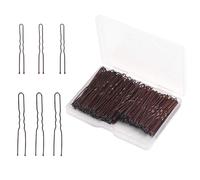 AIEX 200uds Horquilla en Forma de U, Pinzas Peinado Duraderas en Forma de U Prácticos Accesorios para Cabello Ideales para Uso Diario Bodas y Fiestas (Marrón, 5cm + 6cm)