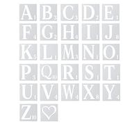AIEX 27 Piezas Plantillas de Letras Plantillas de Letras y Números de Plástico Reutilizables de 15cm Plantillas de Alfabeto Plantillas de Números para Dibujo Artístico Escritura Artesanal DIY