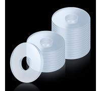 AIEX 30 Piezas Arandelas de Juntas Transparentes, Arandelas de Plastico Redondas para Tornillos PVC Arandelas Planas para Manijas de Puerta Baño Toalleros (Diámetro Exterior 18mm, Grosor 2mm)