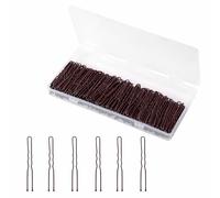 AIEX 300uds Horquillas Pelo en Forma de U, Pinzas Cabello de Aleación Duraderas con Sujeción Segura Moños Trenzas y Peinados para Mujeres Niñas y Salón Peluquería (Marrón Café)