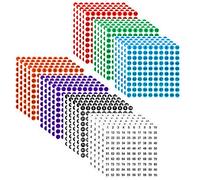 AIEX 35 hojas pegatinas número 1-100 redondo vinilo 7 colores etiqueta etiqueta impermeable para clasificar cajas de almacenamiento taquillas suministros escolares de oficina (1 cm)