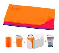 AIEX 3Pzs Silicona para Sublimación Tazas para Prensa para Tazas Cricut, 3 Espesores Compatible Funda de Silicona para Sublimación Impresión de Silicona de Alta Temperatura (Colorido, 24,9x12,2 cm)