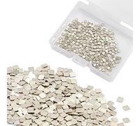 AIEX 4 Gramos (Aprox. 400uds) Fundente Soldadura Aleación Oro Plateada para Joyería, Chips Soldadura Precortados de 2x2mm Ultrafinos Densidad Media Fáciles de Soldar (Soldadura M, 760 °C)